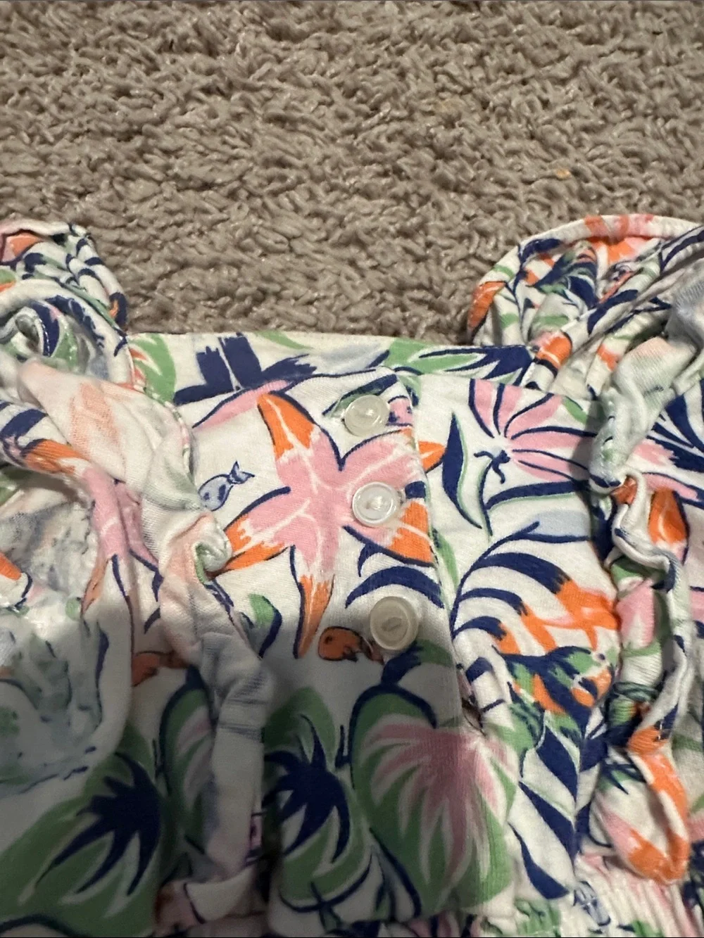 Ralph Lauren Girls Floral Ruffle Sundress — Multicolor